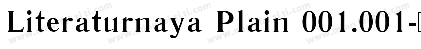 Literaturnaya Plain 001.001字体转换